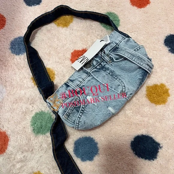 BLOGGERS FAV ZARA PATCHWORK DENIM SHOULDER BAG - Picture 3 of 10